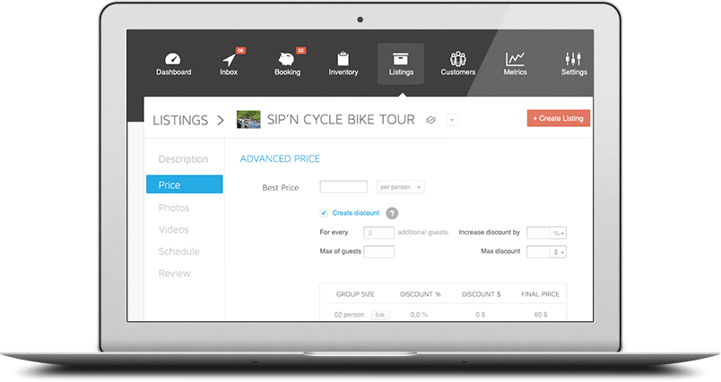 Pricing editor