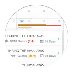 One master calendar to see your trips, guests, and guides